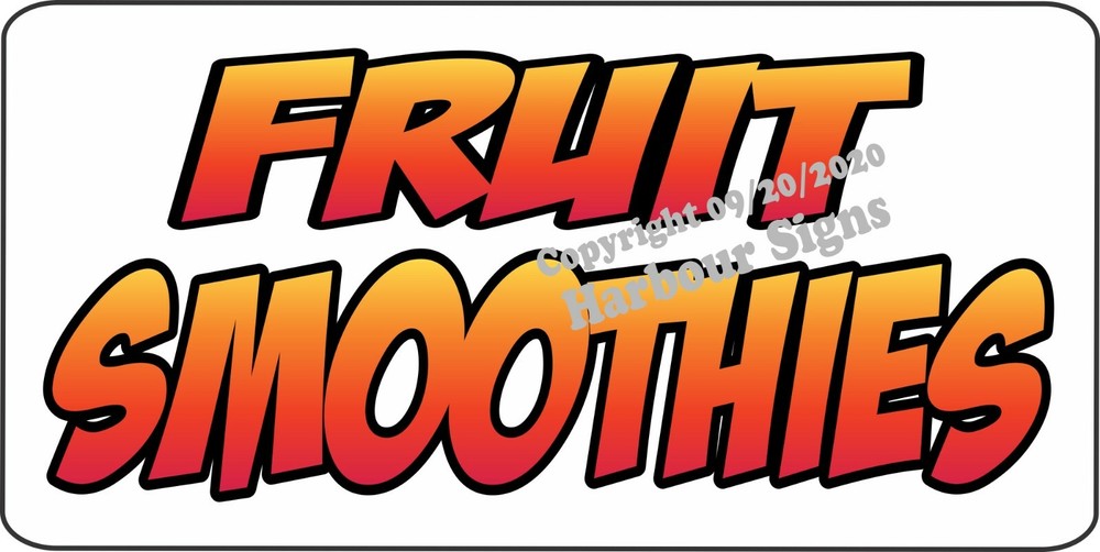 Fruit Smoothies DECAL (CHOOSE SIZE) Concession Food Truck Vinyl Signs Sticker