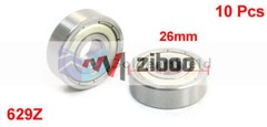 10 Pcs 629Z 9x26x8mmSingle Row Shielded Deep Groove Ball Bearings SilverTone✦Kd