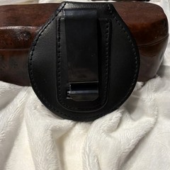 Security Special Officer 7-Point Star Badge w/ Black Leather Holder Clip