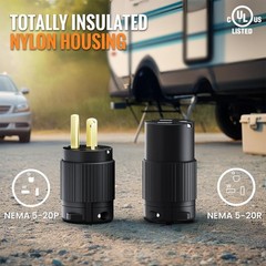 Journeyman-Pro – 520CV 20 Amp 2500W 120-125V NEMA 5-20R BLACK 1-PACK, Black