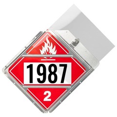 “4-Pack Hazmat Placard Holder Shields 10.75″”x10.75″” Clear Polycarbonate”
