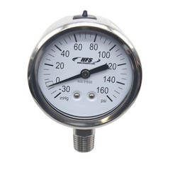 HFS(R) -30 HG-160 PSI, 2.5″ Dia. Vacuum Air Pressure Gauge (316 SS) Bottom Mount
