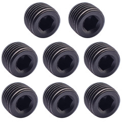 8PCS 1/2″NPT Male Pipe Plug Fitting Black Carbon Steel Pipe Plug Set Internal He