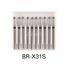 8Types AZDENT Dental Diamond Burs Stainless Steel Ball Round FG XL FG 1.6mm 25mm