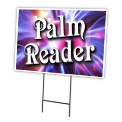 Palm Reader Yard Sign & Stake outdoor plastic coroplast window