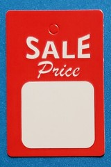 Unstrung Sale Price Tags RED WHITE YELLOW Small Retail Merch Coupon No String