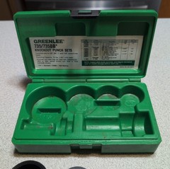 Greenlee Ball Bearing Knockout Punch Set 735 Kit