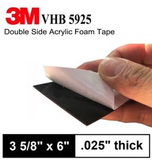 3M 5925 VERY HIGH BOND DOUBLE SIDED PAD 3-5/8″ W x 6″ L x .025″T