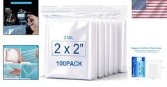 Versatile 2”X 2” Clear Zip Lock Bags – 100 Count for Jewelry, Photos & More