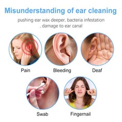 HD Ear Endoscope Otoscope LED Camera Tool Cleaning Wax Pick Cleaner Removal Kit