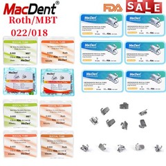MacDent Dental Orthodontic Buccal Tubes 1st 2nd Molar Tube Roth MBT 022 Bondable