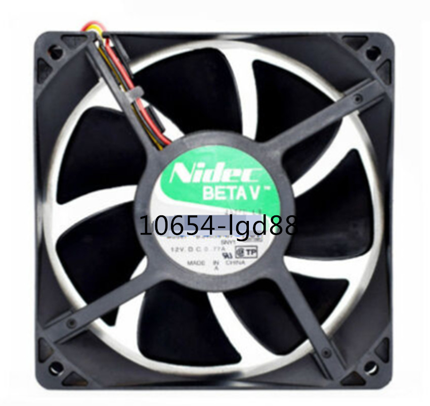 For 1pc Nidec B34659-87 Cooling fan 12V 0.77A 3pin 120*120*38mm #9