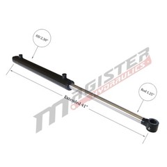 Hydraulic Cylinder Welded Double Acting 2″ Bore 16″ Stroke Tang 2×16 WTG NEW
