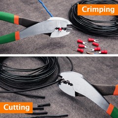 LEONTOOL Electrician’s Terminal Crimp 8.1 x 2 x 0.5 inches, Orange and Green