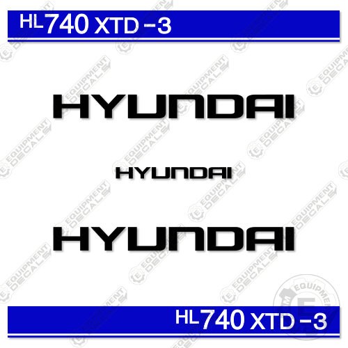 Hyundai HL740XTD-3 Decal Kit Wheel Loader – Aftermarket Kit