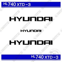 Hyundai HL740XTD-3 Decal Kit Wheel Loader – Aftermarket Kit