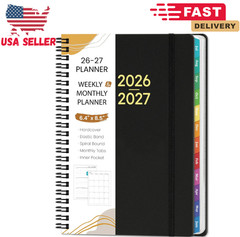 2026-2027 Academic Planner | Weekly Monthly Organizer with Tabs & Pocket