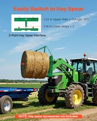 Uimoso Pallet Fork Frame Attachment w/42″ Skid Steer Forks JD Tractors 4000 lbs
