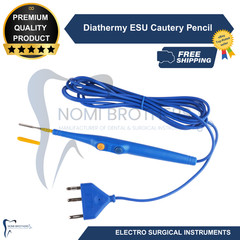 Diathermy ESU Cautery Electrosurgical Pencil with Blade Electrode Box of 5 Pcs