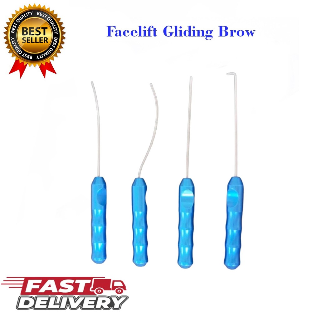 4Pcs Facelift Gliding Brow Lift Dissectors Elevators Forehead Plastic Surgery
