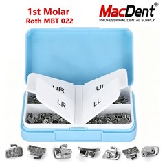 Dental Orthodontic Buccal Tubes 1st 2nd Molar Roth/MBT 022 018 Bondable Non-Conv