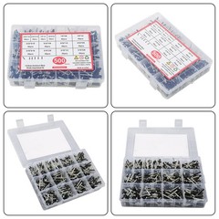 500 sets of rivet kits 3/32″ 1/8″ 5/32″ 3/16″ With 14 Standard Sizes W/ a Box