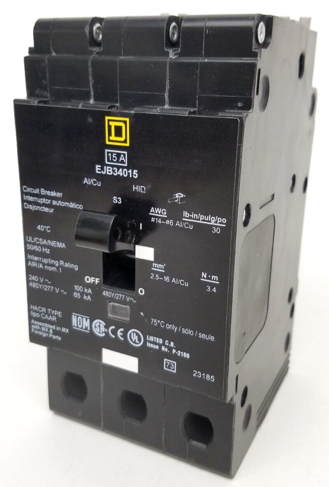 EJB34015 Square D 15 Amp Circuit Breaker 480V *NEXT DAY OPTION* NEW TAKEOUT