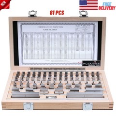 81Pc Steel Gauge Block Set for Calibration of Measuring Equipment Machinist Shop