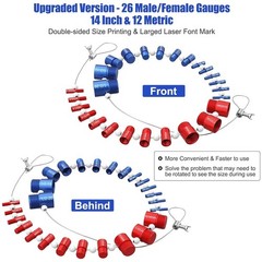 Nut and Bolt Thread Checker Inch & Metric Thread Gauge Nut and Bolt Size Gauge