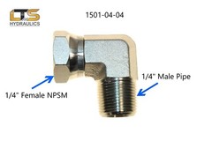 1/4″ Male Pipe NPT x 1/4″ Female Swivel NPSM 90° Adapter 1501-04-04 FOUR PACK!!!