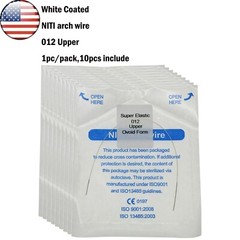 US 10 Pcs Dental Ortho Niti White Arch Wire Super Elastic Upper/Lower 012-020