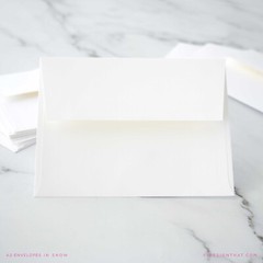 Snow White A2 Envelopes (4⅜” x 5¾”) | 70lb Text Paper | Various Set Sizes