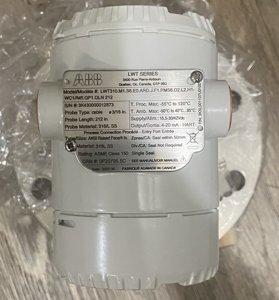 ABB LWT310.M1.S6.E0.ARD.J.F1.PMS6.D2.L2.H1-WC1 M5.QP1.QLN212 —RADAR LEVEL METER
