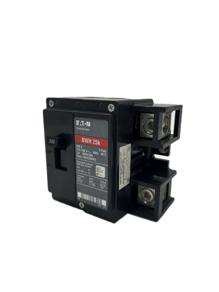 NEW Eaton BWH2200 BWH 25K Circuit Breaker 200A 2-Pole 120/240VAC