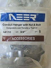 Neer 49110 3/4″ Conduit Hanger With Nut & Bolt, Lot of 4 , New