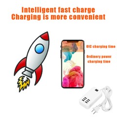 Multi 6 Port USB Hub Wall Charger Station Fast Charging Desktop AC Power Adapter