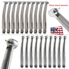 Dental No-LED / LED E-generator High Speed Handpiece Push Button 4Hole Turbine