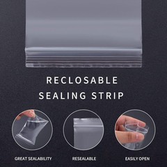 300 PCS Clear Resealable Mini Plastic Bags Assorted Jewelry Storage Bags