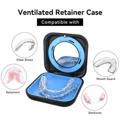 ® Retainer Case, Slim Aligner Case with Vent Holes, with Invisalign, Mouth Gu…