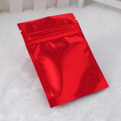100 New Glossy Flat Red Aluminum Mylar Foil Resealable Bags 7.5x10cm (3×4″)