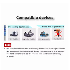 1PC 2mm-10mmx100mm HRC65 Solid Carbide Drill Bit For Hard Alloy Stainless Steel