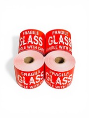 Shipping Labels- 3X5 Fragile Glass 500 labels per roll, 1-12 Rolls