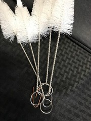 (5) Lab 1-3/4” OD Metal & Nylon Tree Shaped Wire Brush for Cleaning 10-1/2” L