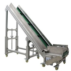 Electric PVC Belt Climbing Conveyor Adjustable Height &Speed for PackingShipping