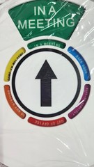 6 Options Office Door Sign, In a Meeting, Do Not Disturb, Out of Office Welcome