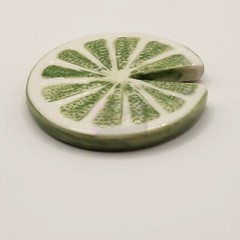 Full Lime Slice, Porcelain Set of 3 ea. Props, Display, For Gel Candle Drink