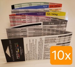 10x Qty. PediaTape 2023 English (Pediatric Dosing Reference Tape) FREE SHIPPING