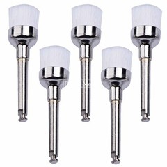 100 Pcs Dental White Nylon Brushes Latch Flat Polishing Polisher Prophy Brush