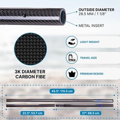 CKG Sand Scoop Handle Pole Metal Detecting Carbon Rod Detector Shovel Sifting