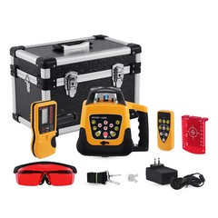 500m Self-leveling Red Laser Level 360 Rotating Rotary w/1.65M Tripod + 5M Staff